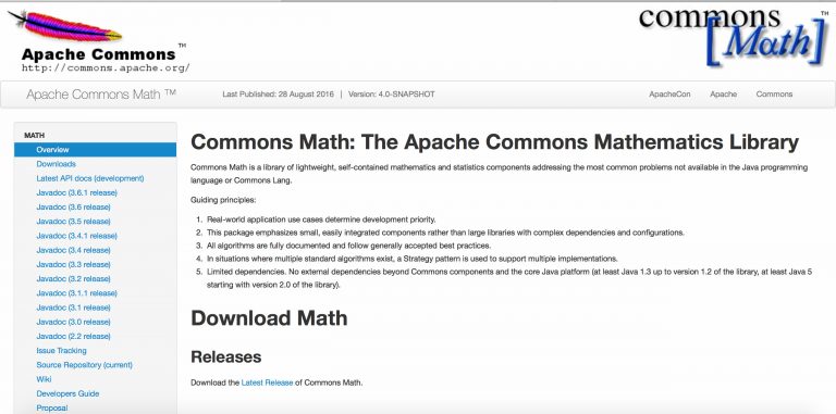 Instalar Math Commons Math: La biblioteca de clases para matemáticas