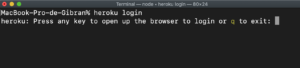 heroku login